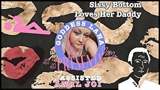 Sissy Bottom Loves her Daddy Assisted Anal JOI Dildo CEI
