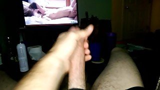 Jacking My Huge cock and cumming