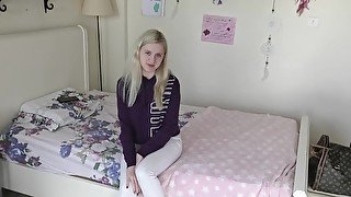 ANNA MAI  Teen rides BWC and gets a CREAMPIE  POV