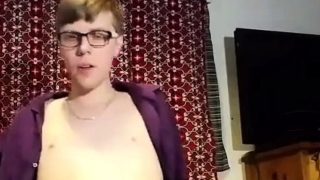 Twink sissy femboy cum