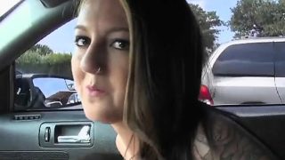 Horny Teen Sucking Cock In Front Seat Of Car