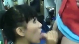 Store Clerk Gets A Blowjob At Work