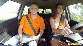 Sweet teen Jenifer Jane is getting fucked bya fake driving school teacher