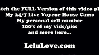 She tells YOU to stay & watch in Vegas hotel her sucking and fucking in bra skirt & stockings voyeur masturbation - Lelu Love