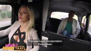 Female Fake Taxi Blonde beauty fucks her passenger