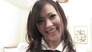 Japanese waitress fucks some guys