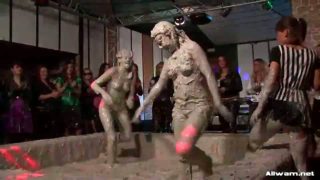 It's time for another romp in the mud in this sexy Eurobabe mud wrestling scene!! Only Allwam can bring you this level of female 'talent', dressed in some sexy as hell and shiny outfits and looking to destroy them and each other as they push each other fa