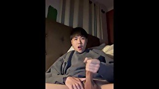 Cute Asian Twink Andrew Tran blew a huge load