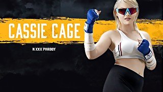 Blonde Babe Zazie Skymm As Cassie Cage Getting Her Ass Fucked Hard