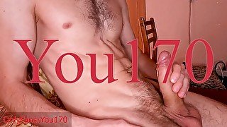 Russian hot guy caresses his perfect body and cock until he shoots cum from a big cock