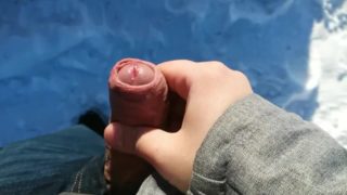 Дрочу член на улице. Masturbating in public. 1 (03.2018)