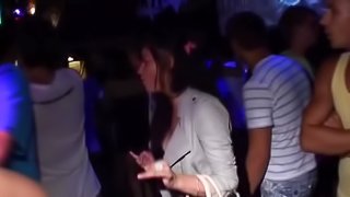 Naughty Russian girl has a rough night in night club