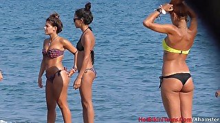 Big Boobs Topless Beach Babes Tanning Naked Beach Voyeur HD