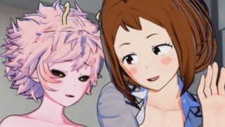 My Hero Academia - Futanari Mina Ashido Fucks Ochaco 3D Hentai