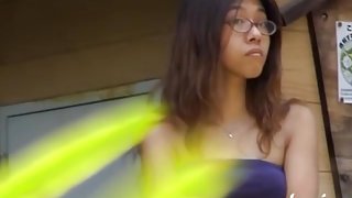 Cute Asian teen was unlucky to be boob sharked in public