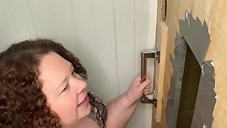 Hot wife servicing at the glory hole bbw ssbbw cumslut