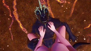 POV sex video with FURRY Godzilla JAPANESE TEEN  sex through the eyes of a woman