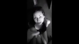 Beauteous girl in real blowjob video