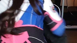 Dva giving her biggest fan a special blowjob