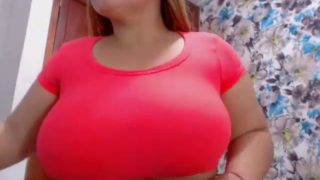 Wet busty babe masturbation on live cam