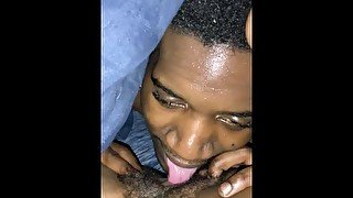 Ebony Pussy Eating Ends With Orgasm