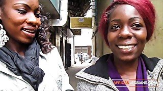 Naughty african lesbian teens talking PUSSY eating in public
