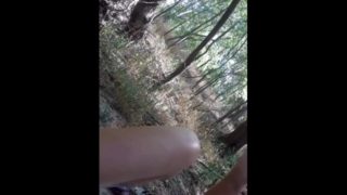 Milf fucked in woods in public