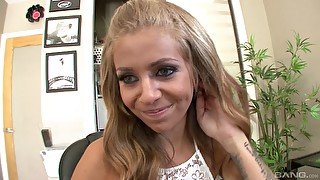 Madelyn Monroe is happy to see her partner's throbbing shaft