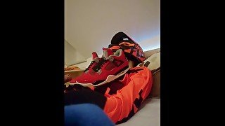 Wanking in Fox MX Gear and Jerk off (nike Jordan 4)