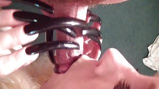 LONG BLACK FINGERNAILS NAILJOB BLOWJOB