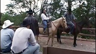 Cowboys Watching Sexy Pair fucking in Farm