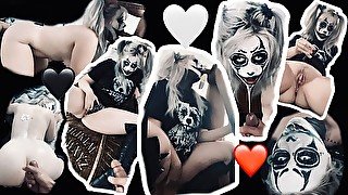 juggalette evil clown messy blowjob POV fuck till cumshot (fake cum) (whipped cream)