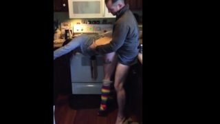 Girl Cumming On Husbands Friends Dick In The Kitchen