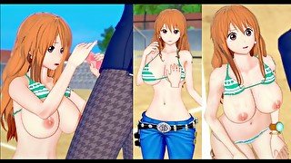 【エロゲーコイカツ！】ワンピース(ONE PIECE) ナミ 3DCG巨乳アニメ動画[Hentai Game Koikatsu! ONE PIECE Nami(Anime 3DCG Video)]