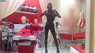 Spending some time at the amazing latex/rubber dungeon Studio Black Fun in Germany.