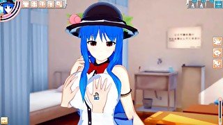 【エロゲーコイカツ！】東方 比那名居天子3DCGアニメ動画(東方Project)[Hentai Game Koikatsu! Touhou Tenshi Hinanawi(Anime 3DCG Vid