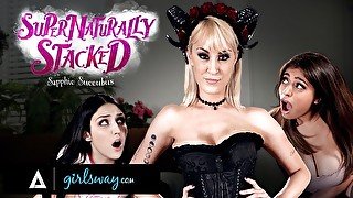 GIRLSWAY Ella Knox And Her Bestie Convoked A Nasty Sex Demon While Using A Ouija Board