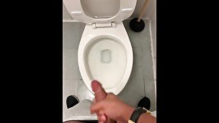 BUSTING NUT IN WORK RESTROOM