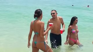 Beach Sluts on Vacation Swallowing Cum In Group Sex Orgy