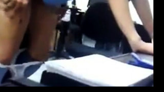 Quick fuck in computer lab with hot moans