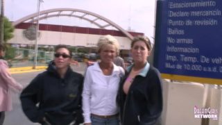 Carefree Coeds Flash Agents At The Mexican Border