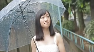 Walking in the rain before engaging in hardcore sex