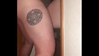 Amateur Reverse Gloryhole Creampie. He takes condom off and cums deep.