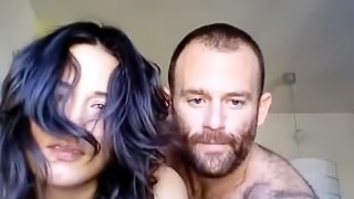 Hairy freak fucking his hot amateur girlfriend