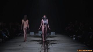 Naked Fashion Show Models on Catwalk Jef Montes Resolver event at FashionW