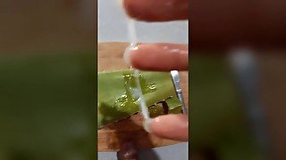 How to masturbate the penis with aloe vera lube gel and ejaculate a lot of sperm - POV tutorial