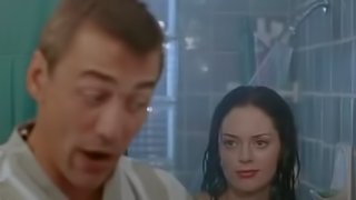 Brunette Rose McGowan Invites a Guy To Shower with Her