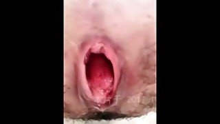 Gaping the big pussy after Orgasm