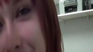 Hot redhead girl girl masturbating at home