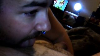 Chub 20 year Old Pup sucks Chub Dad's Cock and Tits